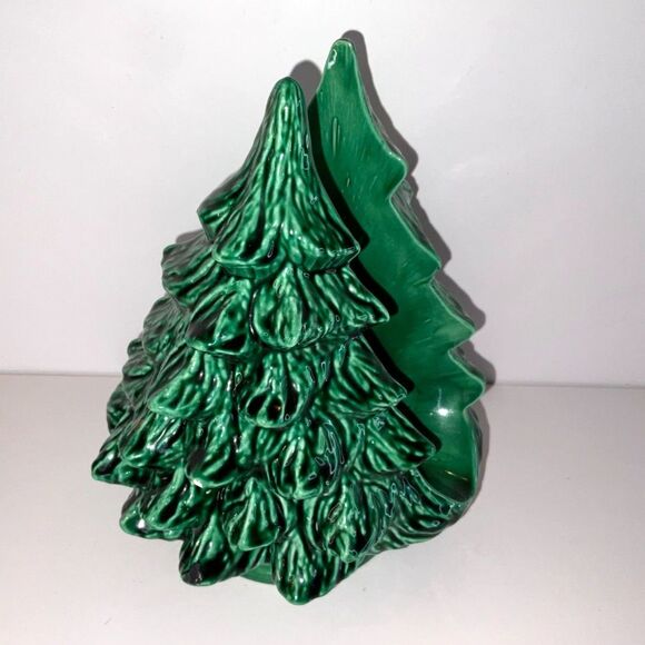 Vintage ceramic Christmas Tree napkin holder - Picture 4 of 5